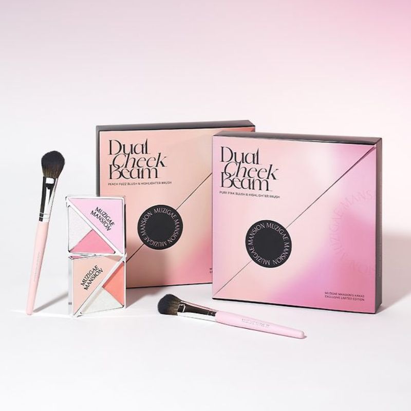 Set Má Hồng Muzigae Mansion Dual Cheek Beam + Cọ